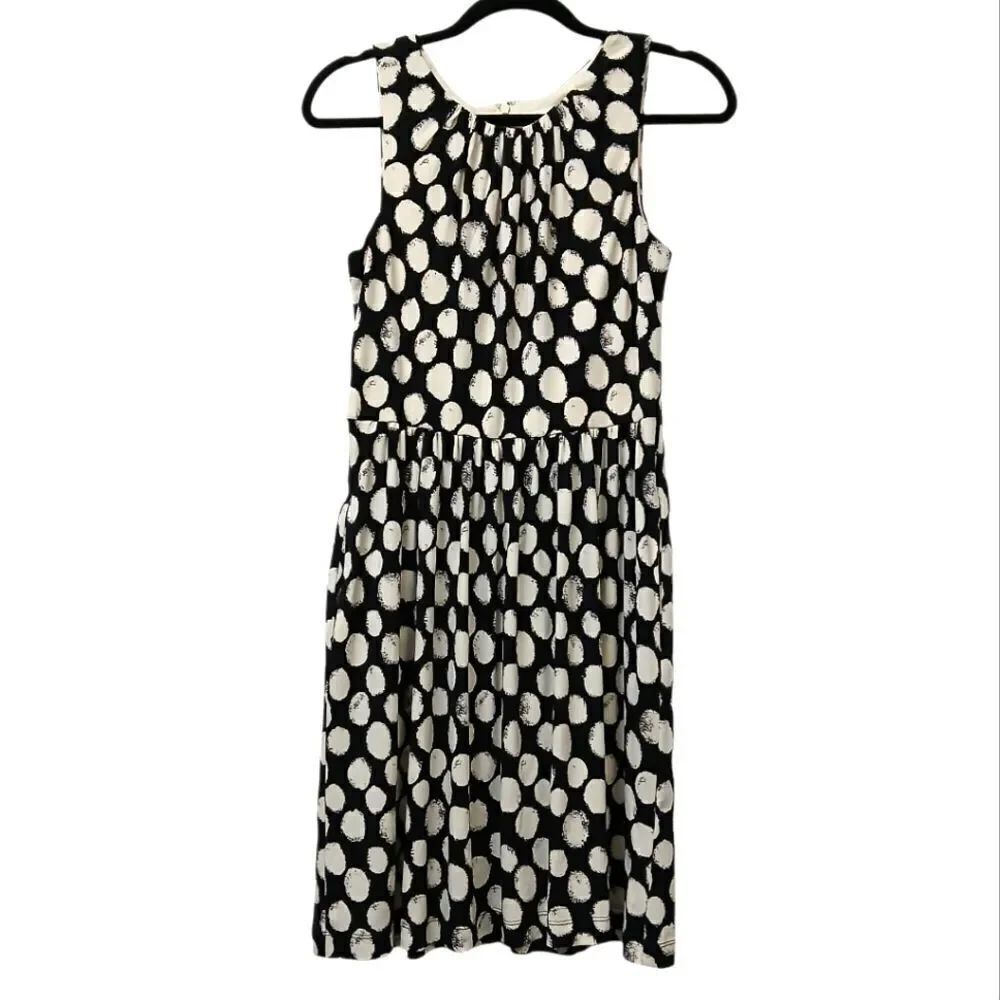 Eliza J Black and White Polka Dot Dress, 8